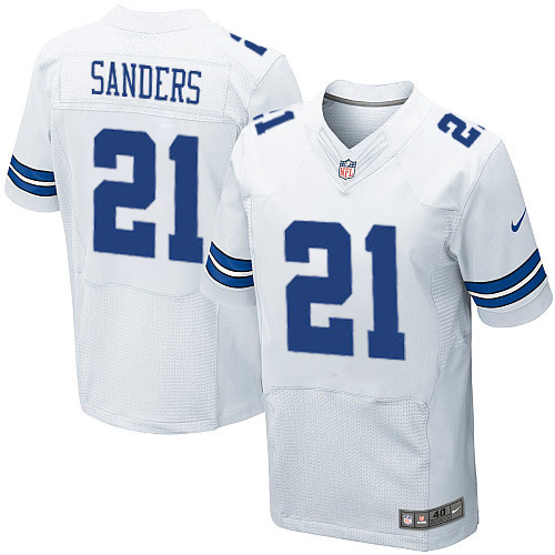 Men's Elite Deion Sanders Nike Jersey White Road - #21 NFL Dallas Cowboys